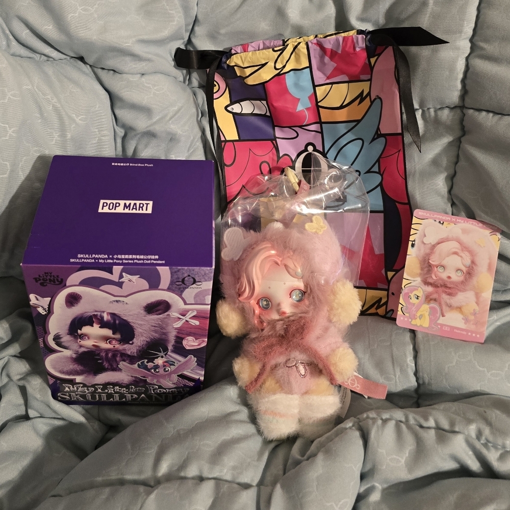 SKULLPANDA × My Little Pony Series Plush Doll Pendant "Fluttershy" Confirmed
